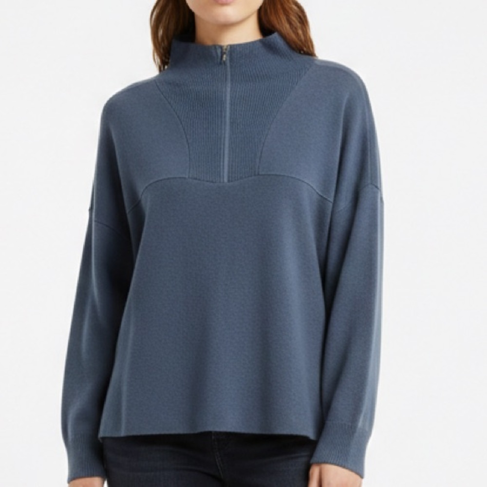 NWT Hudson North Viscose Cashmere mix Quarter-Zip Pullover